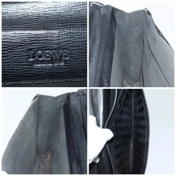 LOEWE Anagram Hand Bag Leather Black Auth - Picture 15 of 16